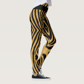 FUNKY GOLD & BLACK ANIMAL PRINT STREEPPATROON LEGGINGS (Rechts)