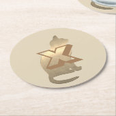 Funky Gold Cat Onderzetter (Gebogen)