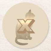 Funky Gold Cat Onderzetter (Voorkant)