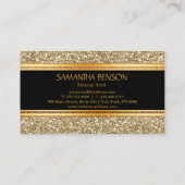 Funky Gold Glitter Makeup Artist Hair Stylist Visitekaartje (Achterkant)
