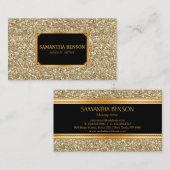 Funky Gold Glitter Makeup Artist Hair Stylist Visitekaartje (Voorkant / Achterkant)