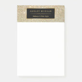 Funky Gold Glitter Sparkles Beautique Post-it® Notes (Voorkant)