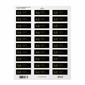 Funky Gold Klasse van 2015 Afstuderen Etiket (Full Sheet)