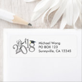 Funky Gold Klasse van 2018 Afstuderen Etiket (Insitu)