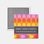 Funky Golven | Magneet van 01 * Geeloranje Paarse (Voorkant / Achterkant)