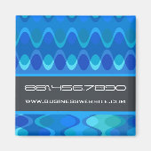 Funky Golven | Magneet van 04 * Blauwe Turkooise | (Voorkant)