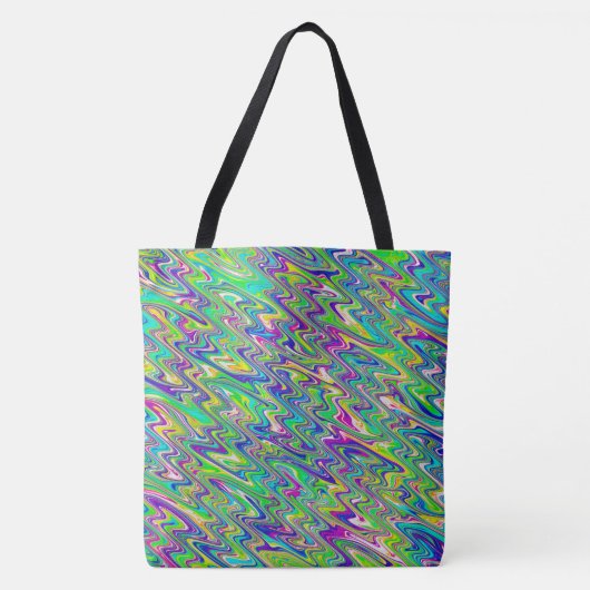Funky golven tote bag (Voorkant)