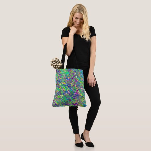 Funky golven tote bag (Op model)