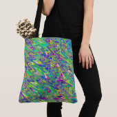 Funky golven tote bag (Dichtbij)