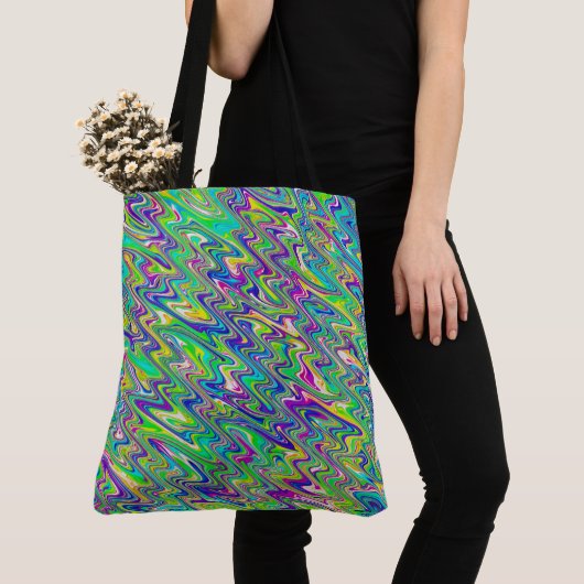 Funky golven tote bag (Dichtbij)