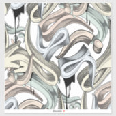 Funky Graffiti-gebogen pijlen Sticker (Vel)