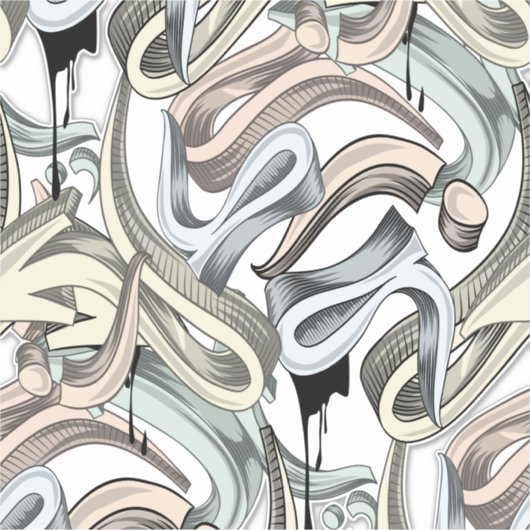 Funky Graffiti-gebogen pijlen Sticker (Voorkant)