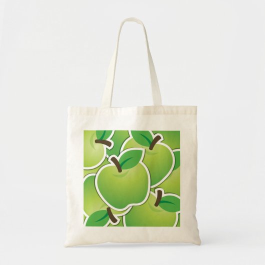 Funky green appels tote bag (Voorkant)