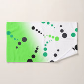 Funky Green Black Stippen Abstracte kunst Bad Handdoek (Handdoek)