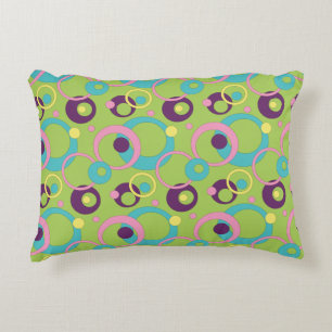 Funky Green Circles Accent Pillow Kussen