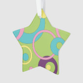 Funky Green Circles Acrylornament Ornament (voorkant)