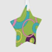 Funky Green Circles Acrylornament Ornament (voorkant)