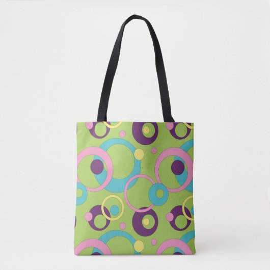 Funky Green Circles All-Over-Print Tas (Voorkant)