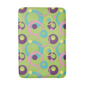 Funky Green Circles Bath Mat (Voorkant Verticaal)