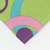 Funky Green Circles Fleece Deken (Hoek)