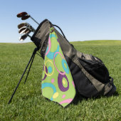 Funky Green Circles Golfhanddoek (Groen)
