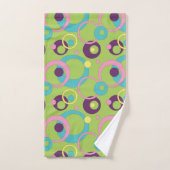 Funky Green Circles Handdoekenset Bad Handdoek (Handdoek)