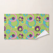 Funky Green Circles Handdoekenset Bad Handdoek (Handdoek)