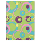 Funky Green Circles Klembord (Achterkant)