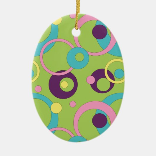 Funky Green Circles Ornament (Voorkant)