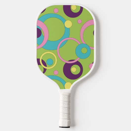 Funky Green Circles Pickleball Paddle (Achterkant)