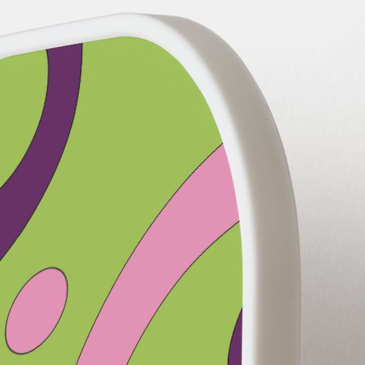 Funky Green Circles Pickleball Paddle (Links Detail)