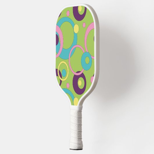 Funky Green Circles Pickleball Paddle (Links)