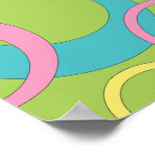 Funky Green Circles Poster (Hoek)