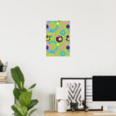 Funky Green Circles Poster (Thuiskantoor)