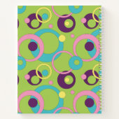 Funky Green Circles Spiraal Notitieboek (Achterkant)