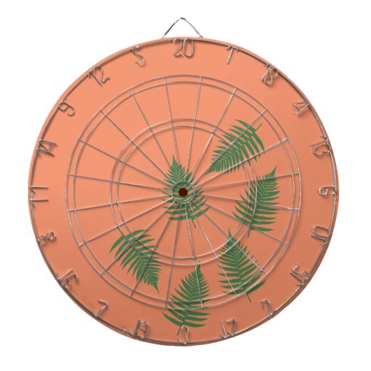 Funky Green Fern Lucky Darts Bord Dartbord (Voorkant)