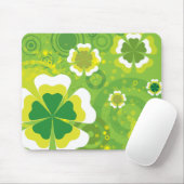 Funky Green Flowers Muismat (Met muis)