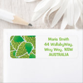 Funky green grappen etiket (Insitu)