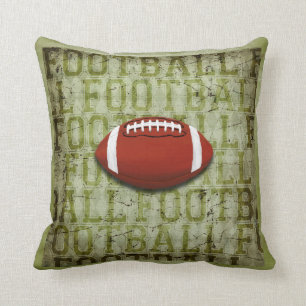 Funky Green Grunge Football Kussen