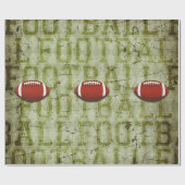 Funky Green Grunge Voetbal Cadeaupapier (Vlak)