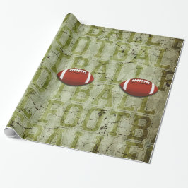 Funky Green Grunge Voetbal Cadeaupapier