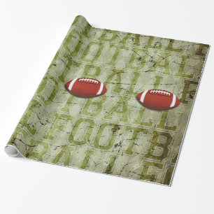 Funky Green Grunge Voetbal Cadeaupapier
