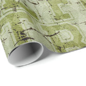 Funky Green Grunge Voetbal Cadeaupapier (Rol Hoek)