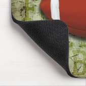 Funky Green Grunge Voetbal Muismat (Hoek)