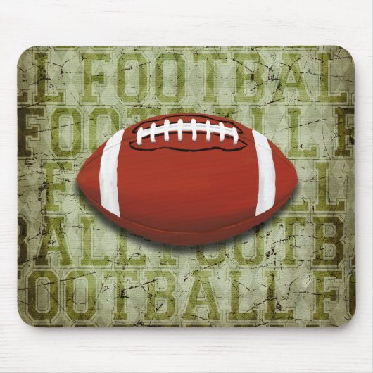 Funky Green Grunge Voetbal Muismat (Voorkant)