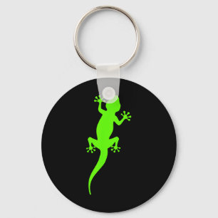 Funky Green Klimmende Gecko Sleutelhanger