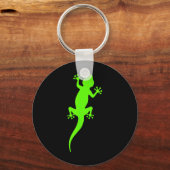 Funky Green Klimmende Gecko Sleutelhanger (Voorkant)