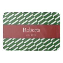 Funky Green Pattern Familienaam en Year Modern