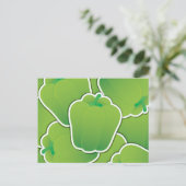 Funky green pepper briefkaart (Staand voorkant)