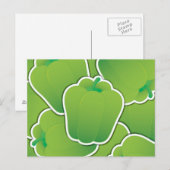 Funky green pepper briefkaart (Voorkant / Achterkant)
